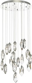 DAR LIGHTING CRY1850 CRYSTAL Modern Függesztett Lámpa Csiszolt Króm IP20