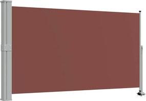 vidaXL barna behúzható oldalsó teraszi napellenző 140 x 300 cm