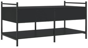 fekete szerelt fa dohányzóasztal 99 x 50 x 50 cm