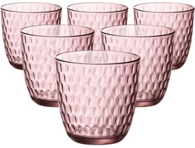 Bormioli Rocco 6-részes üvegpohár készlet Lilac, 290 ml, rózsaszín
