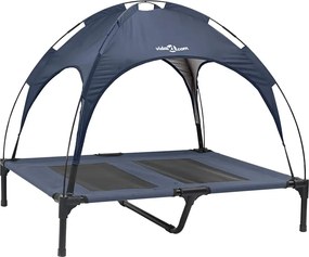 vidaXL Kutyafekhely Sötétkék 92 x 77 x 82,5 cm Acél
