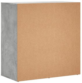 betonszürke szerelt fa tálalószekrény 79 x 38 x 80 cm