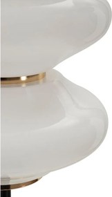 Fehér-fekete állólámpa üveg búrával (magasság 168 cm) Vintage – Mauro Ferretti