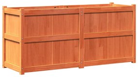 viaszbarna tömör fenyőfa kerti virágláda 150 x 50 x 70 cm