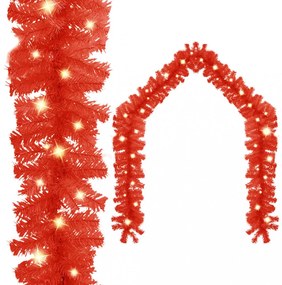 vidaXL piros karácsonyi füzér LED-es izzókkal 5 m