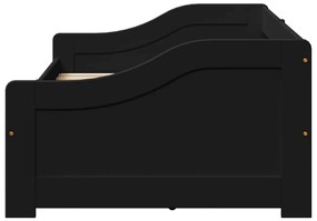 Napozóágy 2 fiókkal matrac nélkül IRUN Fekete 90x200 cm