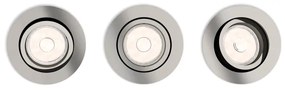Philips 50393/17/PN - KÉSZLET 3x Beépíthető lámpa DONEGAL 1xGU10/5,5W/230V