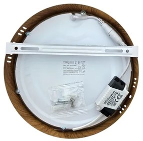 LED Mennyezeti lámpa RING LED/18W/230V 4200K átm. 21 cm barna