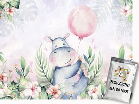 FotĂłtapĂ©ta Flizelina Gyerekeknek Pasztell vĂzilĂł VirĂĄgok 150x105 ragasztĂł