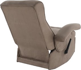 Mechanikusan állítható pihenő fotel, szürkés barna textil, SUAREZ