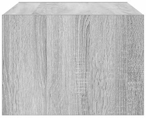 TV-szekrény LED-es világítással szürke sonoma 75x35,5x25 cm