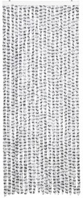 világosszürke és sötétszürke zsenília rovarfüggöny 56 x 200 cm