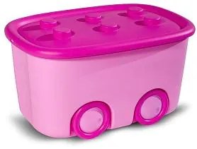 Funny Box műanyag játéktároló 46L pink 58x39x32 cm