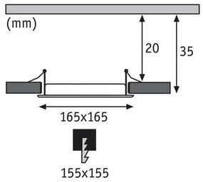 Paulmann 92068 - LED/12W IP44 Fürdőszobai beépíthető lámpa QUAL 230V 2700K