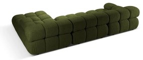 Zöld buklé moduláris sarokkanapé (jobb oldali) Bellis – Micadoni Home