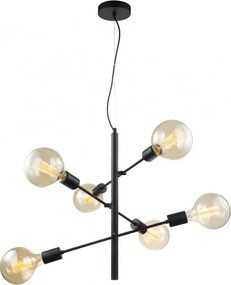 ITALUX MDM3582-6-BK MADALYN Glamour Csillár Fekete E27 IP20