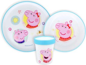 Peppa malac Core csúszásmentes étkészlet, micro műanyag szett