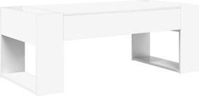 vidaXL Dohányzóasztal Fehér 110 x 50 x 41 cm Faanyag