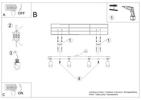 Sollux SL.1346 - Spotlámpa FAGER 4xGU10/10W/230V fekete