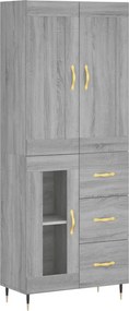 vidaXL szürke sonoma szerelt fa magasszekrény 69,5 x 34 x 180 cm