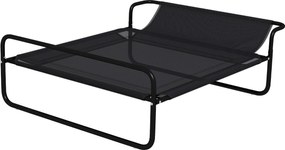 PawHut Emelt Kutyaágy Kempingágy, Macskák és Háziállatok Számára Fejtámlával, Mikro-perforált Textilén Anyag, Beltéri és Kültéri Használatra, 106 x 81