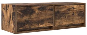 2 db füstös tölgy színű szerelt fa TV-szekrény 80x31x25,5 cm