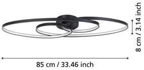 Eglo 900947 - Dimmelhető GIANELLA LED mennyezeti lámpa LED/38W/230V