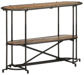 tömör újrahasznosított fa konzolasztal 110 x 42 x 76 cm
