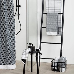 Fekete-fehér pamut fürdőlepedő 70x140 cm Grid – Mette Ditmer Denmark