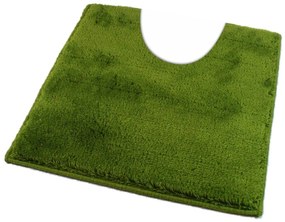 Fürdőszoba-szőnyeg UNI COLOR Zöld - Zöld / 50 x 50 cm WC kagyló elé, kivágással