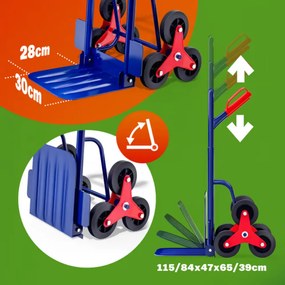 CART lépcsős kézikocsi, max. 200kg, kék Gardebruk