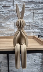 3D dekorációs nyúl – polcmodell Bézs Húsvéti Pla