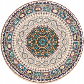 Kerek Szőnyeg 160CM Boho Keleti Vintage Retro Divatos Csúszásgátló Kerék