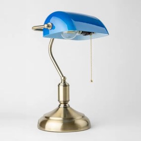 Brilagi - BANK OFFICE asztali lámpa 1xE27/60W/230V réz/kék