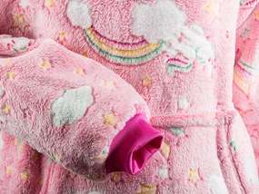 Gyerek pulóver - sötétben világító - rózsaszín