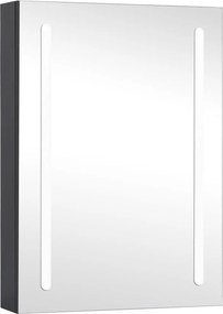 vidaXL tükrös fürdőszobaszekrény LED világítással 50 x 13 x 70 cm