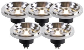 5 db GU10 szabályozható LED izzó készlet AR111 11W 810lm 2700K