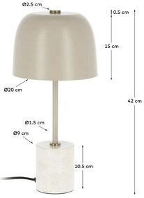 Alish bézs asztali lámpa - Kave Home