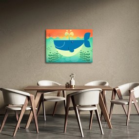Kép - boldog bálna (70x50 cm)