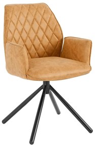 Sárga kárpitozott étkezőfotel szett 2 db-os Preston – Støraa