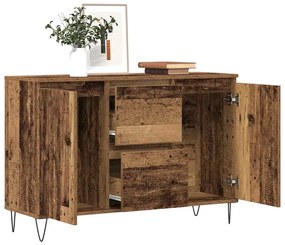 antik fa színű szerelt fa tálalószekrény 104 x 35 x 70 cm