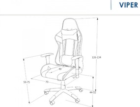 Viper forgószék fekete sárga