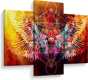 Kép - Merkaba szárnyakkal, absztrakció (90x60 cm)
