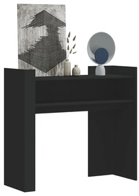 fekete szerelt fa tálalóasztal 100x35x90 cm