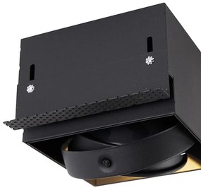 Beépített reflektor fekete GU10 AR111 keret nélküli - Oneon