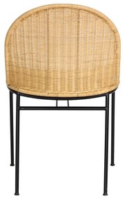 4 db rattan étkezőszék Sofia és fekete asztal Marienlis - Bonami Essentials