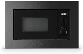 Klarstein Verosteel beépíthető mikrohullámú sütő grillezővel | 800 W grill | 700 W mikrohullám | 60 cm