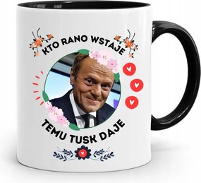Donald Tusk Fekete Bögre Platform Ajándék fényképes nyomtatással