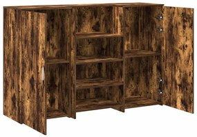 recepciós pult füstös tölgy 155x50x103,5 cm szerelt fa