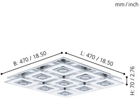 Eglo 92877 - LED Mennyezeti lámpa CABO 9xGU10/3W/230V